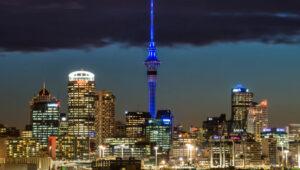 New Zealand – Sky City announces redundancies as Sky Tower shines blue
