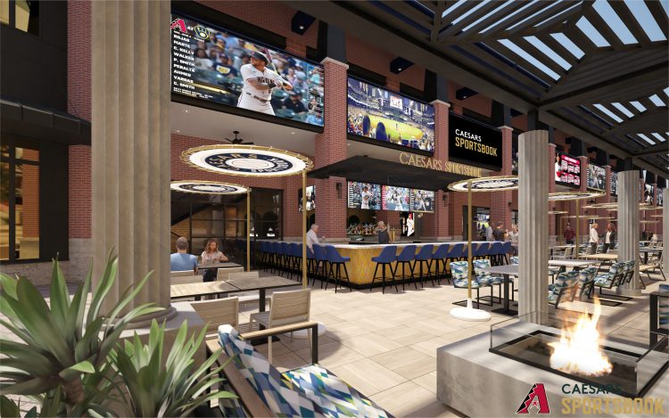 US – Caesars Entertainment and the Arizona Diamondbacks reveal renderings for Caesars Sportsbook in Downtown Phoenix