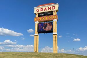 US – JCM Global installs massive outdoor sign at Grand Casino Hotel & Resort