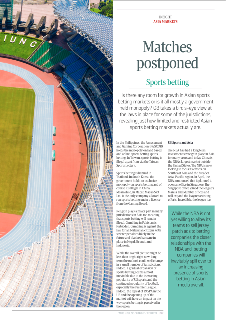 Sports betting in Asia