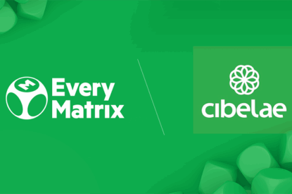 Логото на Everymatrix го показва до логото на Cibelae