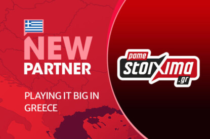 Logotipos que representan el acuerdo entre Spinmatic y PameStoixima