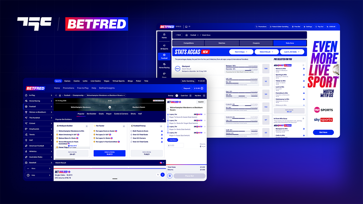 Betfred expands T5C partnership with online Bet Builder launch
