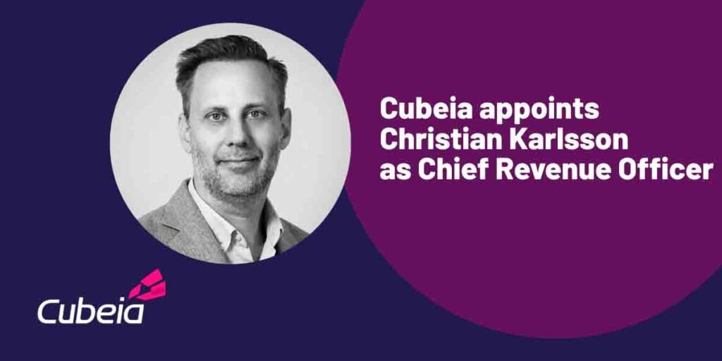 Cubeia appoints Christian Karlsson as Chief Revenue Officer