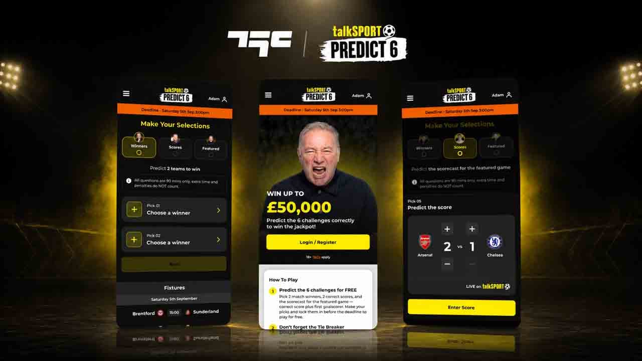 T5C and talkSPORT have launched Predict 6