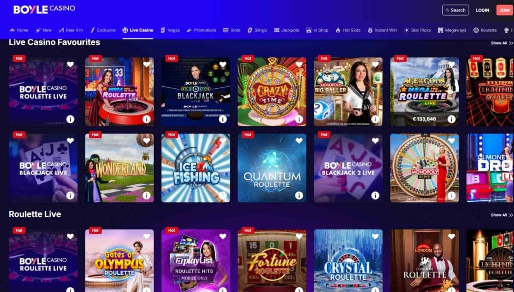 Boyle has added more live dealer games to its offering