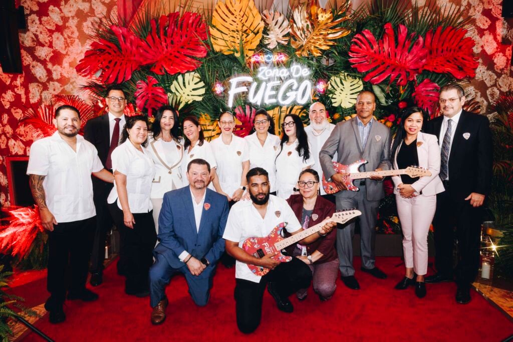 Seminole Hard Rock Hotel & Casino’s dedicated bilingual dealers and hosts celebrate the launch of Zona de Fuego